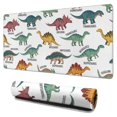 thumbnail image 1 of Long Mouse Pads for Desk,White Dinosaurs with Labels Playfully Desk Mats on Top Of Desks, Desk Mouse Pad Extra Large with 3mm Non-Slip Base and Stitched Edge for Gaming,Office,Work,Home 31.5"x15.7", 1 of 6