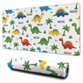 thumbnail image 1 of Long Mouse Pads for Desk,White Dinosaurs Palms Names Pattern Desk Mats on Top Of Desks, Desk Mouse Pad Extra Large with 3mm Non-Slip Base and Stitched Edge for Gaming,Office,Work,Home 31.5"x15.7", 1 of 6