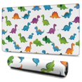 thumbnail image 1 of Long Mouse Pads for Desk,White Dinosaurs Pattern Desk Mats on Top Of Desks, Desk Mouse Pad Extra Large with 3mm Non-Slip Base and Stitched Edge for Gaming,Office,Work,Home 47.3"x23.6", 1 of 6