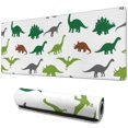thumbnail image 1 of Long Mouse Pads for Desk,White Dinosaurs Silhouette Pattern Desk Mats on Top Of Desks, Desk Mouse Pad Extra Large with 3mm Non-Slip Base and Stitched Edge for Gaming,Office,Work,Home 31.5"x11.8", 1 of 6
