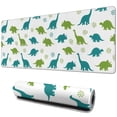 thumbnail image 1 of Long Mouse Pads for Desk,White Dinosaurs Silhouette Pattern Desk Mats on Top Of Desks, Desk Mouse Pad Extra Large with 3mm Non-Slip Base and Stitched Edge for Gaming,Office,Work,Home 31.5"x11.8", 1 of 6