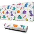 thumbnail image 1 of Long Mouse Pads for Desk,White Dinosaurs Space Pattern Desk Mats on Top Of Desks, Desk Mouse Pad Extra Large with 3mm Non-Slip Base and Stitched Edge for Gaming,Office,Work,Home 31.5"x11.8", 1 of 6