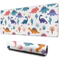 thumbnail image 1 of Long Mouse Pads for Desk,White Dinosaurs Trees Cacti Pattern Desk Mats on Top Of Desks, Desk Mouse Pad Extra Large with 3mm Non-Slip Base and Stitched Edge for Gaming,Office,Work,Home 31.5"x11.8", 1 of 6