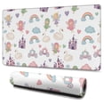 thumbnail image 1 of Long Mouse Pads for Desk,White Fairy Castle Pattern Desk Mats on Top Of Desks, Desk Mouse Pad Extra Large with 3mm Non-Slip Base and Stitched Edge for Gaming,Office,Work,Home 47.3"x23.6", 1 of 6