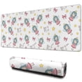 thumbnail image 1 of Long Mouse Pads for Desk,White Fairy Cat Pattern Desk Mats on Top Of Desks, Desk Mouse Pad Extra Large with 3mm Non-Slip Base and Stitched Edge for Gaming,Office,Work,Home 31.5"x11.8", 1 of 6