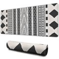 thumbnail image 1 of Long Mouse Pads for Desk,White Geometric Diamond Chevron Pattern Desk Mats on Top Of Desks, Desk Mouse Pad Extra Large with 3mm Non-Slip Base and Stitched Edge for Gaming,Office,Work,Home 31.5"x11.8", 1 of 6
