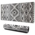 thumbnail image 1 of Long Mouse Pads for Desk,White Geometric Diamond Striped Pattern Desk Mats on Top Of Desks, Desk Mouse Pad Extra Large with 3mm Non-Slip Base and Stitched Edge for Gaming,Office,Work,Home 35.4"x15.7", 1 of 6