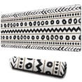 thumbnail image 1 of Long Mouse Pads for Desk,White Geometric Zigzag Circle Pattern Desk Mats on Top Of Desks, Desk Mouse Pad Extra Large with 3mm Non-Slip Base and Stitched Edge for Gaming,Office,Work,Home 31.5"x11.8", 1 of 6