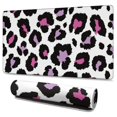 thumbnail image 1 of Long Mouse Pads for Desk,White and Pink Of Leopard Print Desk Mats on Top Of Desks, Desk Mouse Pad Extra Large with 3mm Non-Slip Base and Stitched Edge for Gaming,Office,Work,Home 47.3"x23.6", 1 of 6