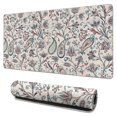 thumbnail image 1 of Long Mouse Pads for Desk,White Pioneer Flower and Paisley Pattern Desk Mats on Top Of Desks, Desk Mouse Pad Extra Large with 3mm Non-Slip Base and Stitched Edge for Gaming,Office,Work,Home 31.5"x15.7", 1 of 6