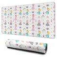 thumbnail image 1 of Long Mouse Pads for Desk,White Princess Castle Pattern Desk Mats on Top Of Desks, Desk Mouse Pad Extra Large with 3mm Non-Slip Base and Stitched Edge for Gaming,Office,Work,Home 31.5"x15.7", 1 of 6