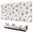 thumbnail image 1 of Long Mouse Pads for Desk,White Princess Fairy Castle Pattern Desk Mats on Top Of Desks, Desk Mouse Pad Extra Large with 3mm Non-Slip Base and Stitched Edge for Gaming,Office,Work,Home 31.5"x15.7", 1 of 6