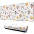 thumbnail image 1 of Long Mouse Pads for Desk,White Princess Fairy Sun Pattern Desk Mats on Top Of Desks, Desk Mouse Pad Extra Large with 3mm Non-Slip Base and Stitched Edge for Gaming,Office,Work,Home 31.5"x11.8", 1 of 6