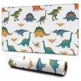 thumbnail image 1 of Long Mouse Pads for Desk,White Realistic Dinosaurs Pattern Desk Mats on Top Of Desks, Desk Mouse Pad Extra Large with 3mm Non-Slip Base and Stitched Edge for Gaming,Office,Work,Home 47.3"x23.6", 1 of 6