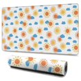 thumbnail image 1 of Long Mouse Pads for Desk,White Sun Cloud Pattern Desk Mats on Top Of Desks, Desk Mouse Pad Extra Large with 3mm Non-Slip Base and Stitched Edge for Gaming,Office,Work,Home 47.3"x23.6", 1 of 6