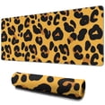 thumbnail image 1 of Long Mouse Pads for Desk,Yellow and Black Of Leopard Print Desk Mats on Top Of Desks, Desk Mouse Pad Extra Large with 3mm Non-Slip Base and Stitched Edge for Gaming,Office,Work,Home 31.5"x11.8", 1 of 6