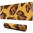 thumbnail image 1 of Long Mouse Pads for Desk,Yellow and Brown Of Leopard Print Desk Mats on Top Of Desks, Desk Mouse Pad Extra Large with 3mm Non-Slip Base and Stitched Edge for Gaming,Office,Work,Home 31.5"x11.8", 1 of 6