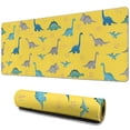 thumbnail image 1 of Long Mouse Pads for Desk,Yellow Cartoon Dinosaurs Pattern Desk Mats on Top Of Desks, Desk Mouse Pad Extra Large with 3mm Non-Slip Base and Stitched Edge for Gaming,Office,Work,Home 31.5"x11.8", 1 of 6