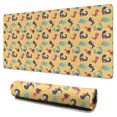thumbnail image 1 of Long Mouse Pads for Desk,Yellow Cartoon Dinosaurs Pattern Desk Mats on Top Of Desks, Desk Mouse Pad Extra Large with 3mm Non-Slip Base and Stitched Edge for Gaming,Office,Work,Home 31.5"x15.7", 1 of 6