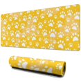 thumbnail image 1 of Long Mouse Pads for Desk,Yellow Dog Paw Footprint Desk Mats on Top Of Desks, Desk Mouse Pad Extra Large with 3mm Non-Slip Base and Stitched Edge for Gaming,Office,Work,Home 31.5"x11.8", 1 of 6