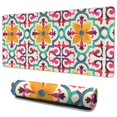 thumbnail image 1 of Long Mouse Pads for Desk,Yellow Ethnic Floral Pattern Desk Mats on Top Of Desks, Desk Mouse Pad Extra Large with 3mm Non-Slip Base and Stitched Edge for Gaming,Office,Work,Home 35.4"x15.7", 1 of 6