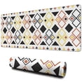 thumbnail image 1 of Long Mouse Pads for Desk,Yellow Ethnic Geometric Pattern Desk Mats on Top Of Desks, Desk Mouse Pad Extra Large with 3mm Non-Slip Base and Stitched Edge for Gaming,Office,Work,Home 31.5"x11.8", 1 of 6