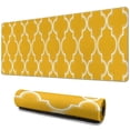 thumbnail image 1 of Long Mouse Pads for Desk,Yellow Geometric Quatrefoil Pattern Desk Mats on Top Of Desks, Desk Mouse Pad Extra Large with 3mm Non-Slip Base and Stitched Edge for Gaming,Office,Work,Home 31.5"x11.8", 1 of 6