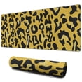 thumbnail image 1 of Long Mouse Pads for Desk,Yellow Leopard Pattern Desk Mats on Top Of Desks, Desk Mouse Pad Extra Large with 3mm Non-Slip Base and Stitched Edge for Gaming,Office,Work,Home 31.5"x11.8", 1 of 6