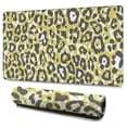 thumbnail image 1 of Long Mouse Pads for Desk,Yellow Leopard Print Pattern Desk Mats on Top Of Desks, Desk Mouse Pad Extra Large with 3mm Non-Slip Base and Stitched Edge for Gaming,Office,Work,Home 47.3"x23.6", 1 of 6