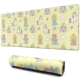 thumbnail image 1 of Long Mouse Pads for Desk,Yellow Princess Unicorn Pattern Desk Mats on Top Of Desks, Desk Mouse Pad Extra Large with 3mm Non-Slip Base and Stitched Edge for Gaming,Office,Work,Home 31.5"x11.8", 1 of 6