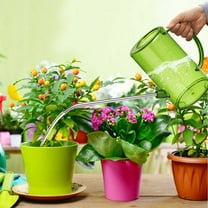Long Mouth Watering Can Plastic 12in Garden Plant Pot Irrigation Bottle Lightweight Soft Squeeze for Indoor Outdoor Flowers Office Nursery Gift Easy Pour Blue Durable