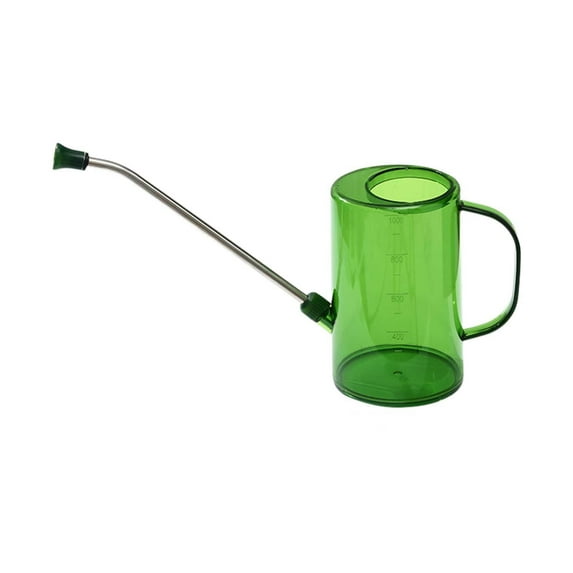 TAROFISH Watering Can Stainless Steel Long Mouth Watering Kettle Transparent Home Gardening Flower Watering Pot Large Capacity Green Potted Watering Pot,Green
