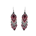 thumbnail image 1 of Long Multicolored Seed Bead Fringe Beaded Dangle Earrings - Womens Fashion Handmade Jewelry Boho Accessories, 1 of 2