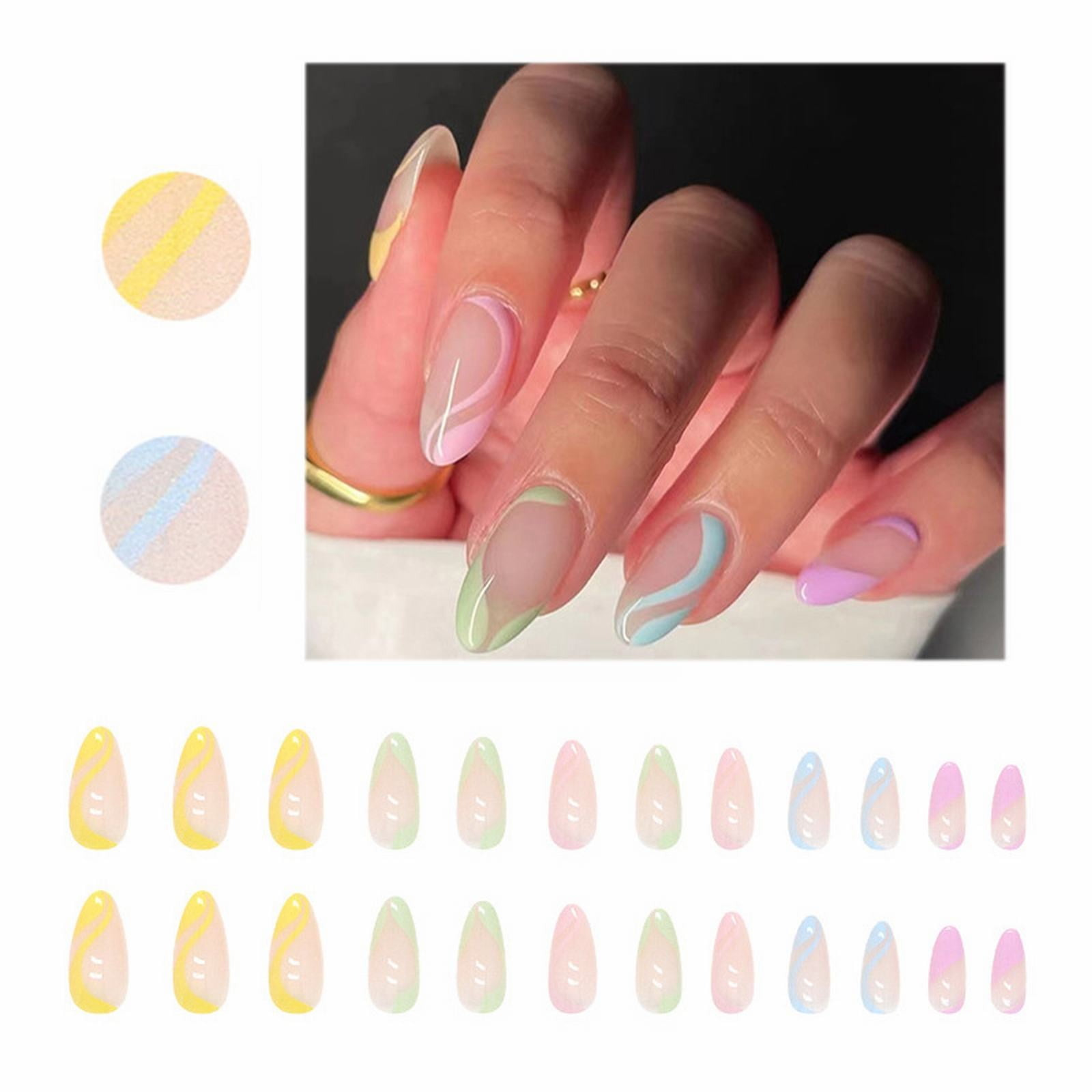 Long Nail Tips Coffin Nail on Medium Static Nails on Nails Long Coffin Flake Acrylic Nails Coffin Nails Tips Coffin Design Acrylic Nails Glue on Tip Nails Nail Tape for on Nails