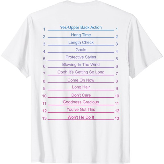 Long Natural Hair Tracking, Funny Length Check Hair T-Shirt