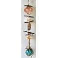 thumbnail image 1 of Long Nautical Driftwood & Seashell Garland with 3" Glass Float - Assorted Colors (Teal), 1 of 1