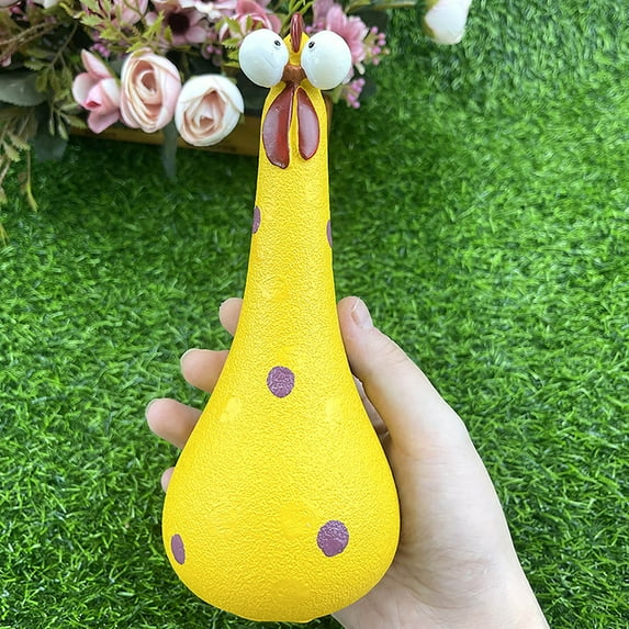 Long Neck Big Eye Chicken Desktop Ornament Cute Animal Figurine for Home and Shelf Display Novelty