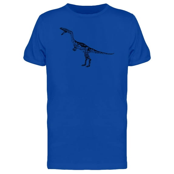 Long Neck Dinosaur B&W T-Shirt Men -Image by Shutterstock, Male XX-Large