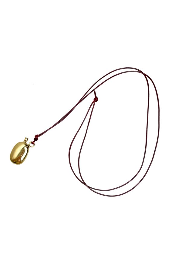 Long Necklace with Unique1eatherRope Wine Pots Pendant Neckchain Accessory