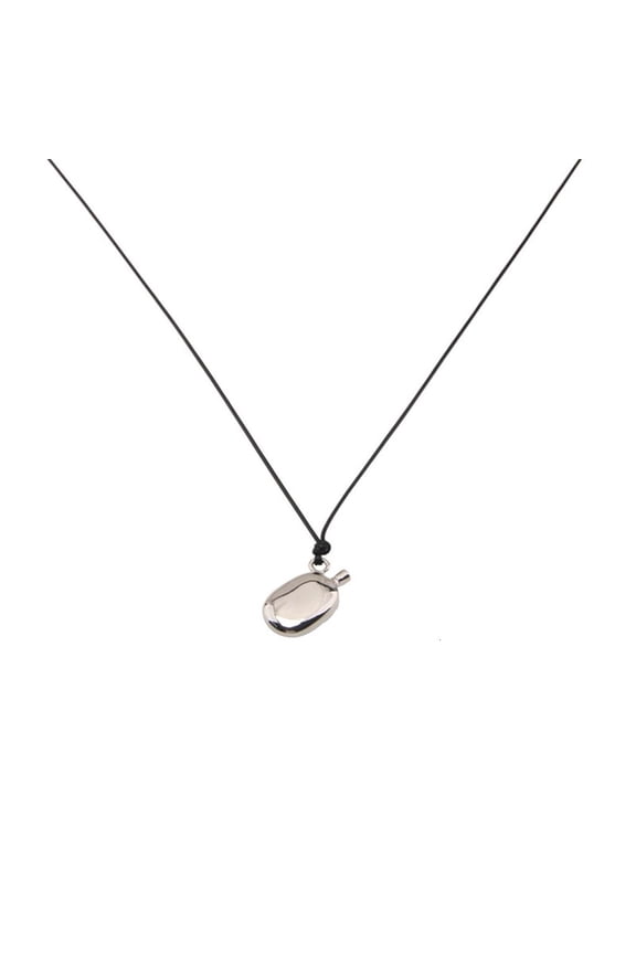 Long Necklace with Unique1eatherRope Wine Pots Pendant Neckchain Accessory