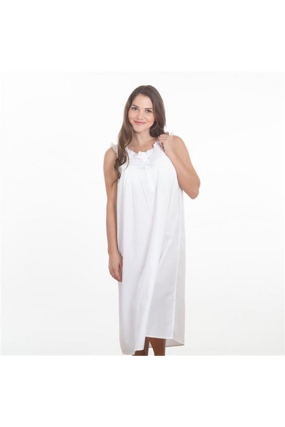 Long Nightgown Dress, White - Small