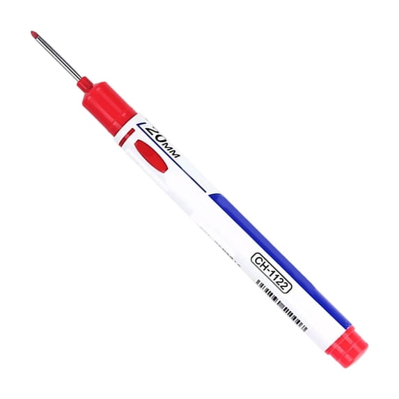 Long Nose Markers,Red Deep Hole Marker Pens, Waterproof Construction Markers, Fine Point Woodworking Pens, Quick Dry Permanent Markers for Metal, Plastic, Concrete, Glass, DIY Projects