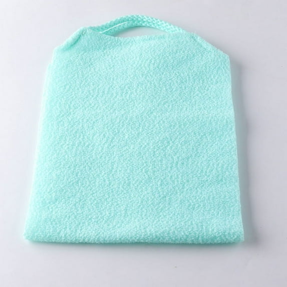 Long Nylon Bath Towel Exfoliating Back Scrub Strip | Thick Stretchable Rubbing Cloth for Body Mud Removal, Gentle Massage Texture, 50 x 18cm | Assorted Colors