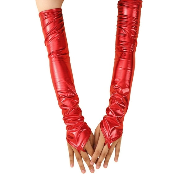 Long Opera Evening Wear Elbow Length Fingerless Mittens Elegant Satin Finish Formal Party Bride Wedding Gloves Touchscreen Compatible