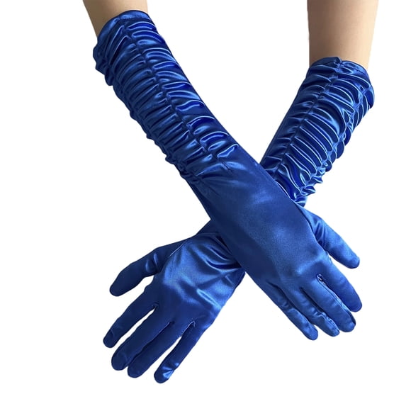 Long Opera Gloves for Women Elbow Length Satin Gloves
