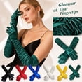 thumbnail image 1 of Long Opera Satin Gloves for Women Costume Elbow Length Gloves, 1 of 5