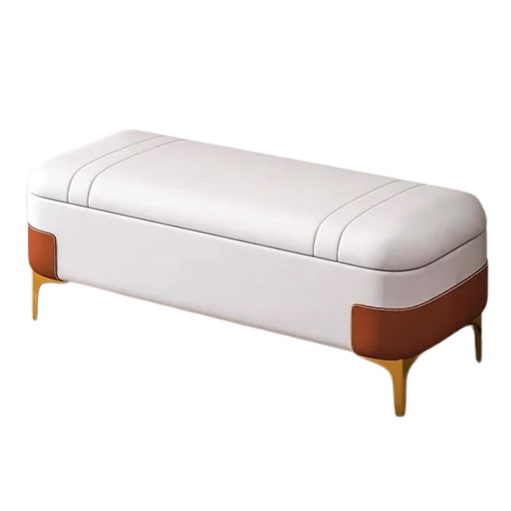 Long Ottoman Bench with Storage,Faux Leather Ottoman End of Bed Benches — free download