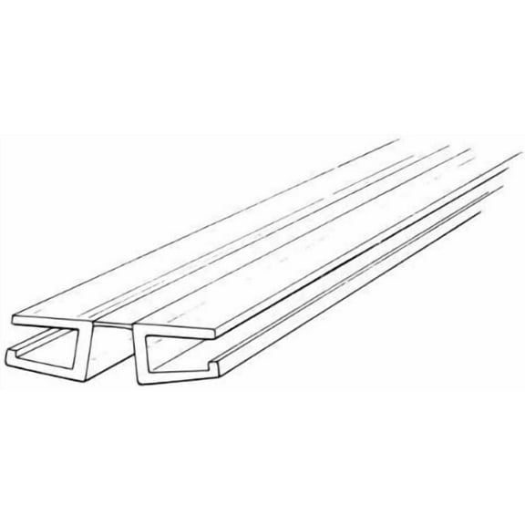 Long - Pack of 2. Clear PVC Living Hinge with Bottom , Fits 1/4" Material