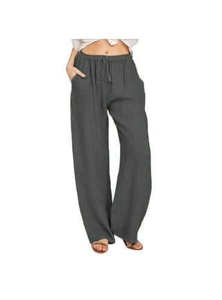 LilyLLL Maternity Wide Straight Lounge Pants Pregnancy Trousers with Full  Panel