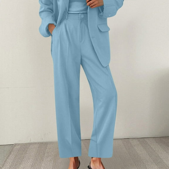 Long Pants for Women Tall Casual Fashionable High-end Elegant Commuting High Waistband Pocket Suit Pants